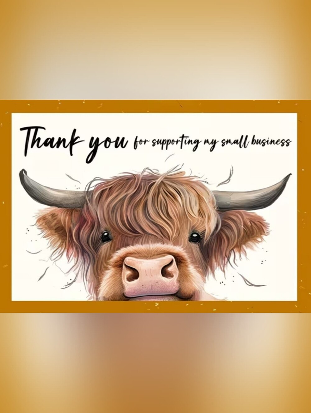 Thank You Highland Cow Thank You Cards  - (20)